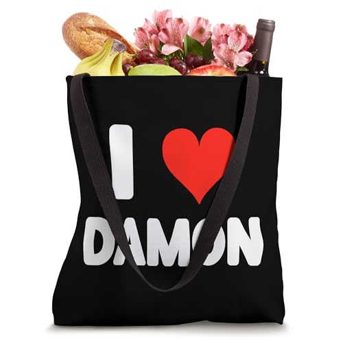 I Love Damon - Heart Tote Bag miniatura 4
