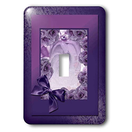 Interrupteur 3dRose lsp_49115_1 cadre rose violet plaque de commutation murale originale - 2