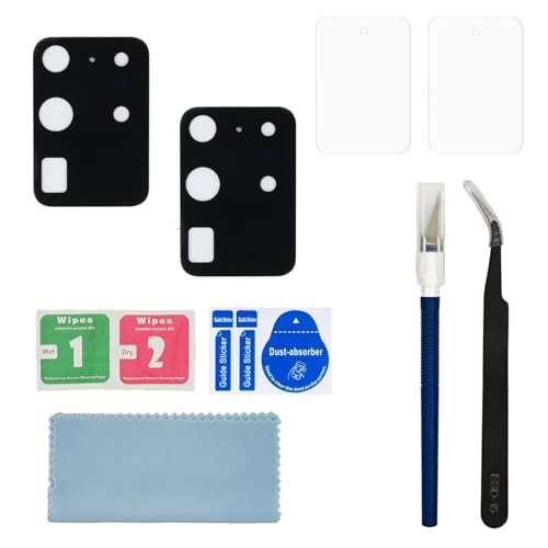 for Galaxy S20 Ultra 1 Set(2PCs) Camera Lens Glass Replacement, Back Rear Lens Glass for Samsung Galaxy S20 Ultra 6.9 inches All Carriers with Lens Protector & Repair Tool Set