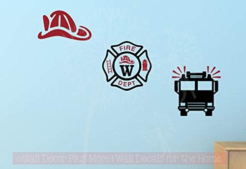 Miniatura 5 de Pegatinas de vinilo para pared, diseño de bombero, diseño de niño