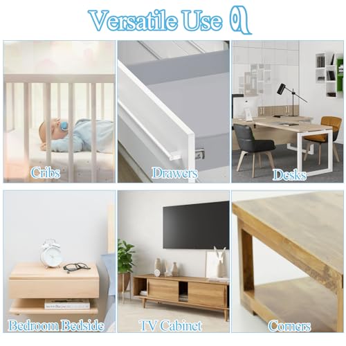 Image of Baby Proofing Corner Protector, 6.6ft(2M) Clear Edge Protector, Baby Proof Corners and Edges, Soft Corner Guards Pre-Taped Strong Adhesive, Corner Protectors for Furniture Wall Drawer Tables