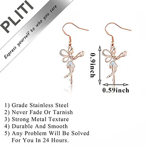 PLITI Tooth Fairy Earrings Fairy Wings Birthstone Jewelry For Daughter Niece birthday Gift Dental Assistant Gift3