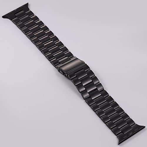 JFUME Compatible with Apple Watch Band 42mm 44mm 45mm 49mm Metal for iWatch bands foreries SE 9 8 7 6 5 4 3 2 1 Ultra Ultra2 Men 304 Stainless Steel Adjustable - Image 3