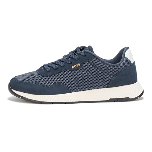 Image of BOSS Men's Leather Mix Low Top Sneaker