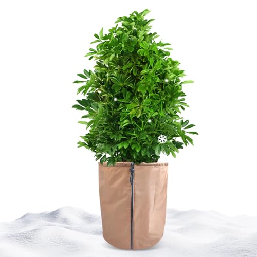 Gigmeta Thermo Topfschutz Pflanzen Winter, 40 x 40cm Topfpflanzen Schutzbeutel für Pflanzen, Winter Topfschutz mit Zugband, Frost Schutz für Pflanzkübel Pflanztöpfe für TopfPflanzen