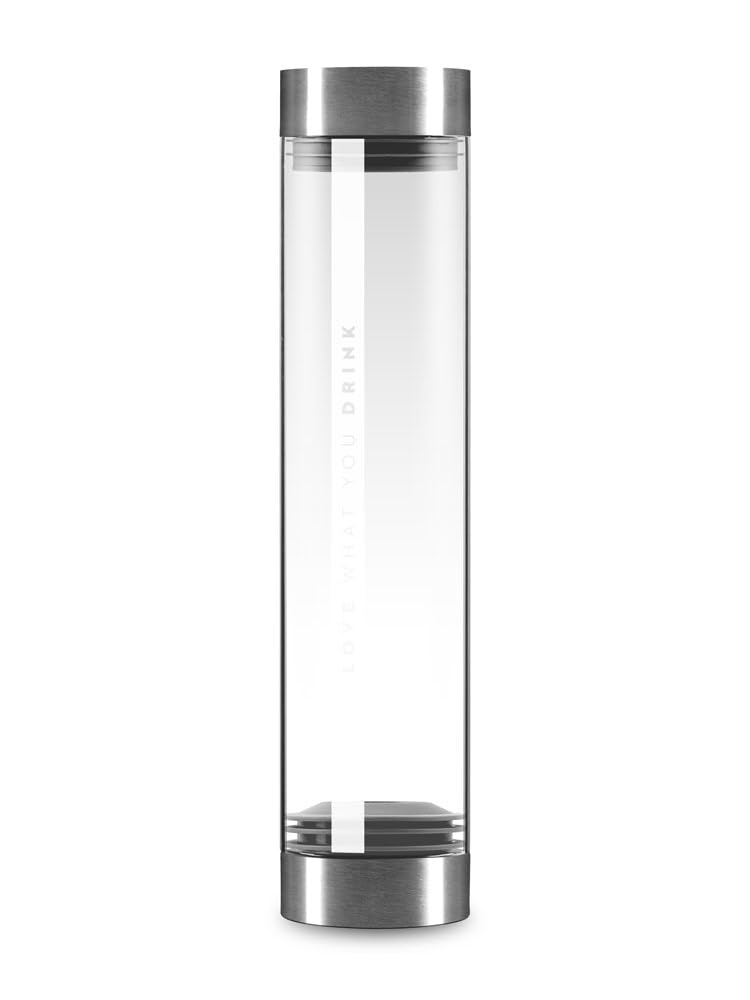 VitaJuwel Sana Premium BEAUTY - Jarra de agua de cristal con amatista, cuarzo rosa, jade y cuarzo transparente, relajación, rejuvenecimiento y amor propio