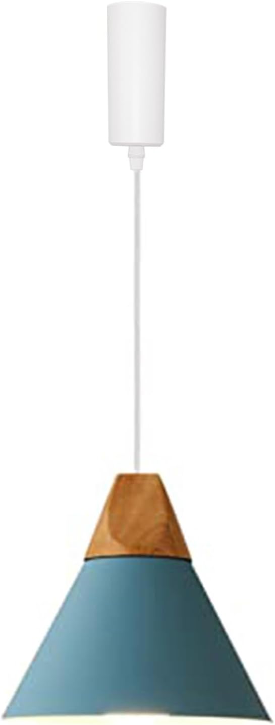 Kiven L-Type Track Lighting Pendants,1-Light L Track Pendant Lights with Iron Lampshade,Farmhouse Track Lighting Fixture for Kitchen Hallway Cafe,Blue