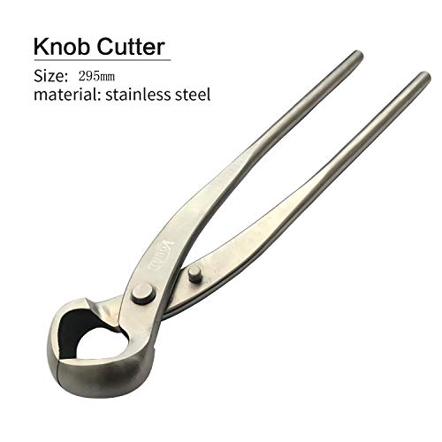 Image of vouiu 3-Piece Bonsai Tool Set,11inch Concave Cutter,11.5inch Knob Cutter,7.5inch Bonsai Scissors