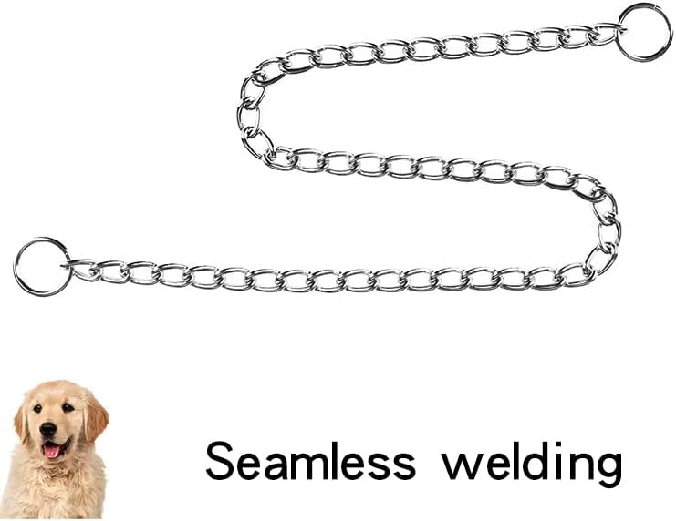 Miniatura 4 de Collar para perro, collar de martingala, ajustable, color plateado, para perros pequeños y medianos, 22 pulgadas, 0.118 in