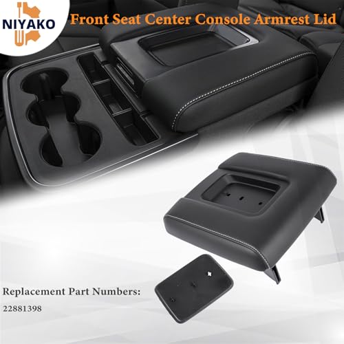 Niyako 22881398 Front Seat Center Console Armrest Lid Fit 2014-2019 Chevy Silverado Suburban Tahoe, GMC Sierra Yukon XL, 2015-2018 C'-adillac Escalade ESV by Niyako - Used condition - Image 4