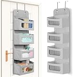 Utopia Home 4-Shelf Hanging Closet Organizer - Grey (Pack of 1) for Closet, RV, Baby, Kids, Nursery, Bedroom Over The Door Storage