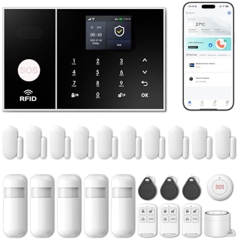 Wireless Alarm System for Home Security,24 Pcs Home Alarm System ...