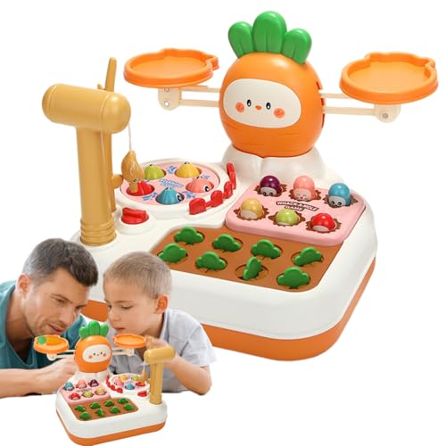 Jeu de collecte de carottes en bois pour l'éveil des enfants à la maison