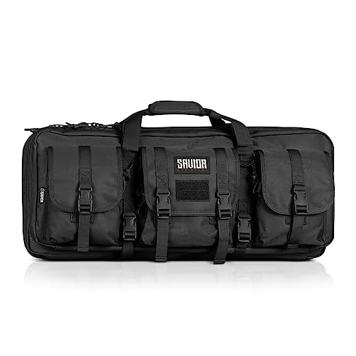 Savior Equipment American Classic Tactical Double Short Barrel Rifle Gun Case Firearm Bag - Suitable for Subgun Bullpups Carbine Shotgun SMG SBR AR AK Pistol, Available Length in 24" 28" 32"