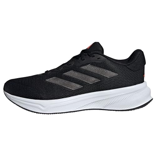 adidas Herren Response Shoes Laufschuhe, Core Black/Carbon/Solar Red, 43 1/3 EU