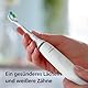 Philips Sonicare 4100 – Sonicare Elektrische Zahnbürste für Erwachsene mit 1 x Philips W2 Optimal White Sonic Bürstenkopf in Weiß, schlankem Reiseetui und USB-Ladegerät (Modell HX3683/33)