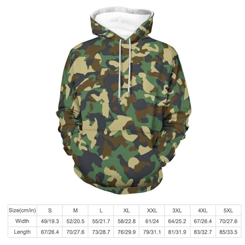Camouflage Gray Camo Hoodie for Men Women Long Sleeve Pullover Sweatshirt with Pocket2