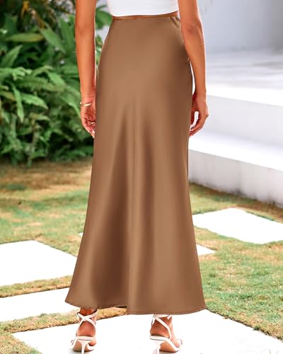 Btfbm Women'S Summer Fall Skirt 2024 Silk Elegant High Waist Cocktail Party Wedding Mermaid Satin Maxi Skirts thumb #2