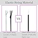 Stretchy String for Bracelets, 4 Rolls 1 mm Sturdy Elastic String Elastic Cord for Jewelry Making, Necklaces, Beading (2 Black+ 2 White)