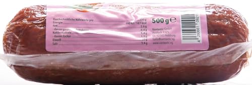 Vantastic foods SIM SALA MI am Stück, 500g | Salami VEGAN | Vegane Wurst | Wurstersatz für Veganer | Pflanzlich auf Seitan Basis