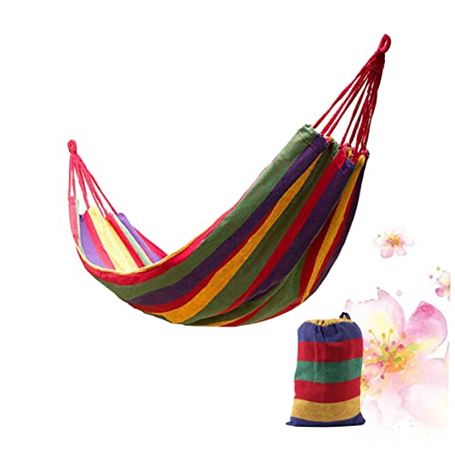 Hamac de camping double en toile rouge Mipcase avec cordons de serrage - 5
