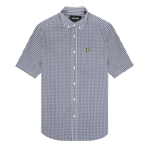 Chemise Slim Fit Gingham Lyle & Scott bleu SW2005V | Finition Premium S