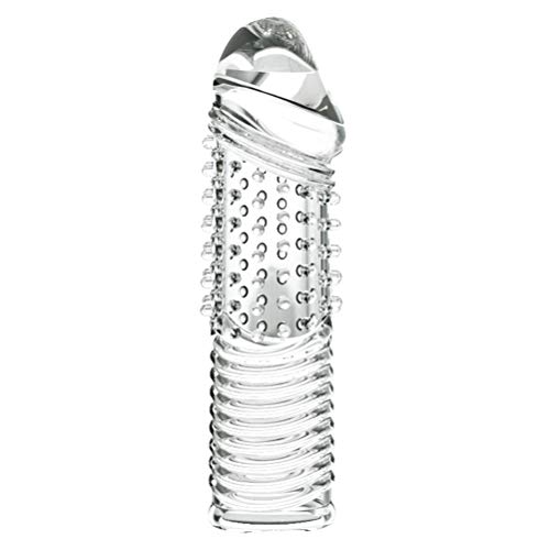 FUNZZY Spike Lockring Cover Six Connddom Pennis Sleeve Extension Enlanger Toy for Men
