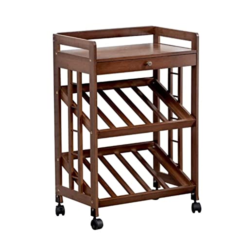 Soporte para botellas de vino moderno de bambú miniatura 1