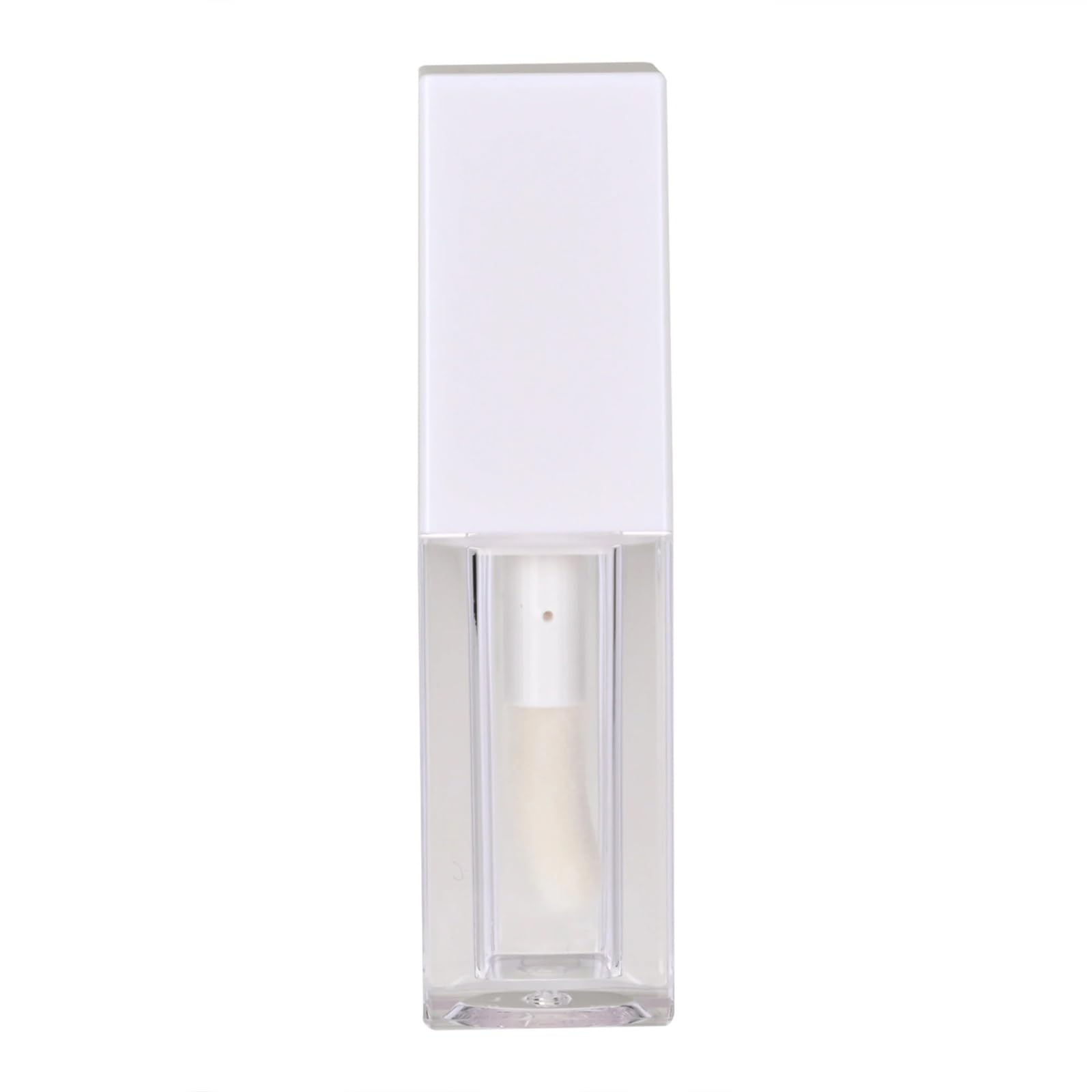 GIUPLOKID Empty Lip Balm Container, Empty Lip Gloss Tubes 15 pcs 5 ml Refillable Glaze Multicolor Cosmetic Sample Container(White)