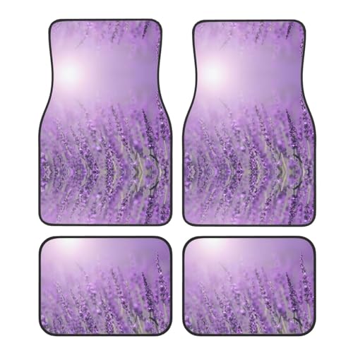 Tapis de voiture violet lavande - Tapis de sol haut de gamme universel pour auto