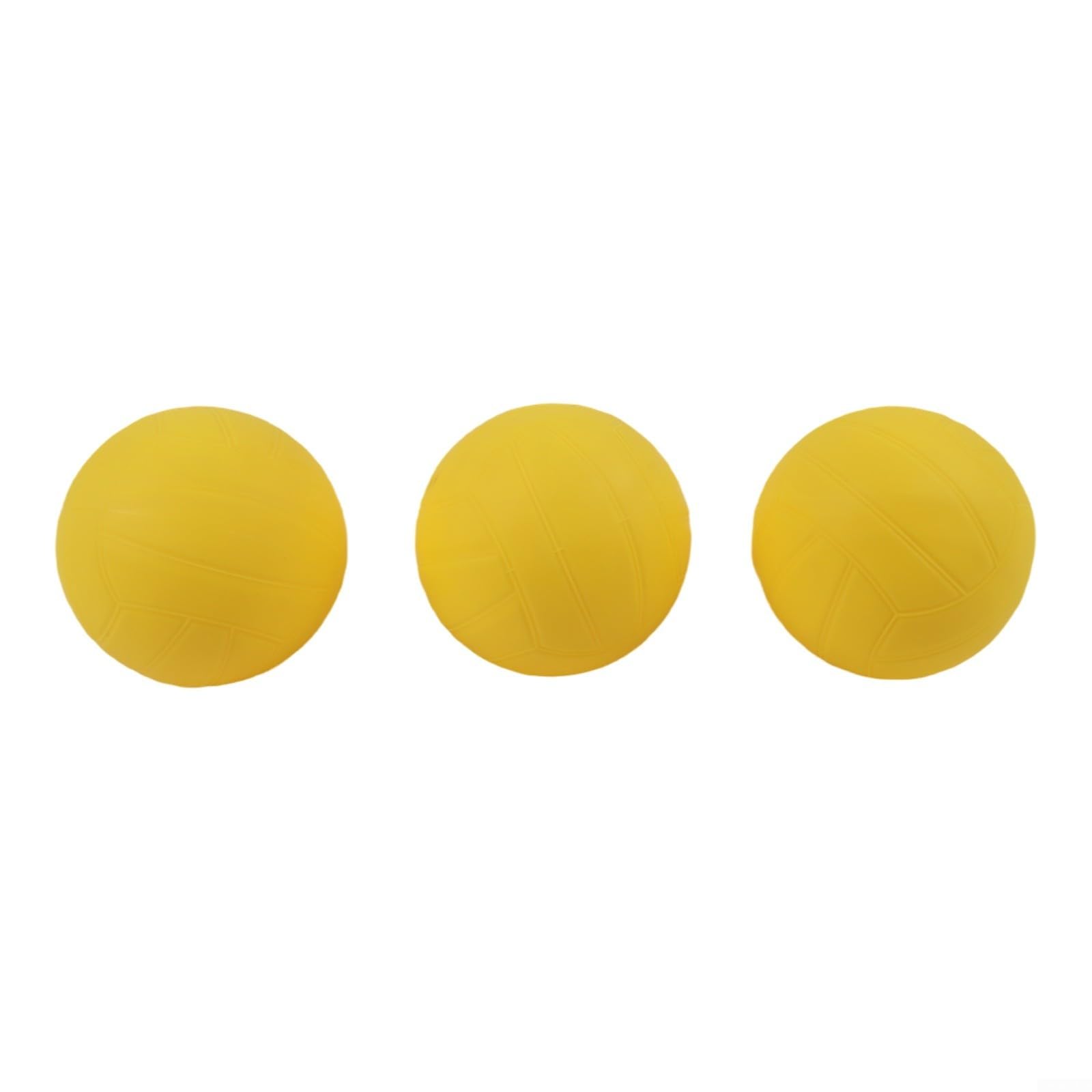 Paquete de 2 pelotas de repuesto para juego de Spikeball, juego de voleibol amarillo de PVC suave, tamaños de 9 cm y 12,5 cm, para playa, césped, entrenamiento deportivo al aire libre