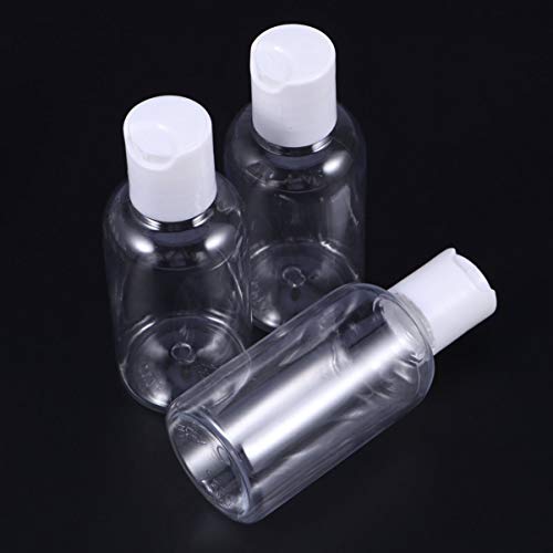 Lurrose Frascos Com Tampa de Pressão de 24 Unidades de 80Ml Recipientes para Garrafa de Plástico de