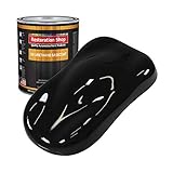 Restoration Shop - Jet Black Urethane Basecoat Auto Paint - Gallon Paint Color Only - Professional High Gloss Automotive, Car, Truck Refinish Coating