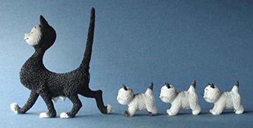 Los Gatos de Dubout - La Promenade - T:12 cm - segun un dibujo de Albert Dubout #23