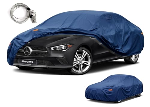 Image of Kaugung Heavy Duty Car Cover Custom Fit Μercedes-Βenz CLA (2013-2024), Waterproof All Weather Resistant Outdoor Sun Rain Dust Snow Protection with Anti-Theft Lock. (USA Warehouse, Within 3-7 Days)