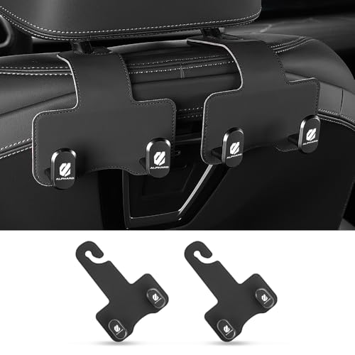 アルファード 適用 ヘッドレスト フック 車 収納 2個セット 荷物かけ アルファード 20系 30系 40系 車載フック 簡単取付 荷掛け カー用品 便利グッズ (ブラック,アルファード 適用)