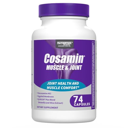 Cosamin Nutramax Muscle & Joint, Works to Decrease Cartilage Breakdown, Joint Health Supplement, Adult Men and Women Joint Health, 74 Capsules