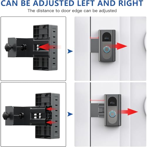Image of KIMILAR Anti-Theft Video Doorbell Mount Compatible with Most Wireless Video Doorbell, Adjustable Mounting Bracket Accessories for Houses, Apartments, Businesses