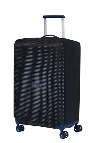 American Tourister - Funda de Maleta M, Funda de Maleta Plegable, Protector de Maleta, 62 x 45 x 30 cm, Negro/Gris