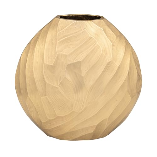 Flower Vase for Home Decor – Modern Hammered Metal Accent,