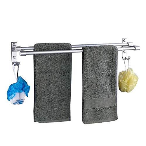 Porte-serviettes de balcon de cuisine d'hôtel de salle de bain double barre 80cm