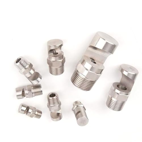 DMBAOD 304 Boquilla de Limpieza de Acero Inoxidable Boquilla de Ventilador de Gran Angular (1/8, 1/4, 3/8, 1/2, 3/4BSPT) Boquilla de inundación de Boquilla de inundación de Limpieza