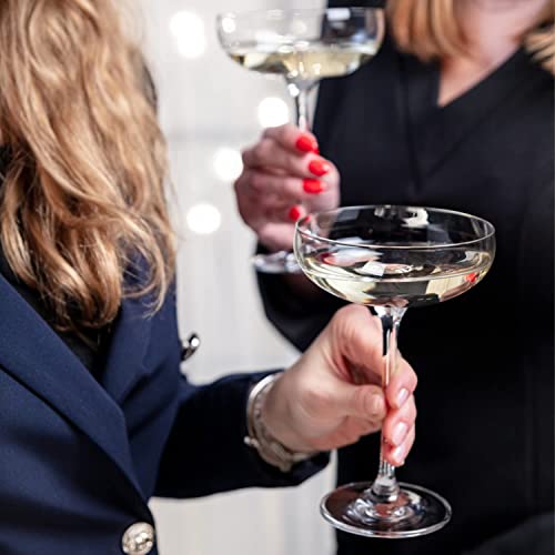 Foto von Krosno Sektschalen Sektgläser Champagner-Gläser | Set von 6 | 240 ML | Harmony Kollektion | Perfekt für Zuhause, Restaurants und Partys | Prosecco Glas | Spülmaschinenfest | Bleifreies Kristallglas