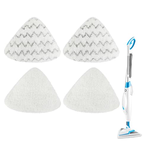 BeiLan - Steam Mop Pads Compatible with Bissell PowerEdge and PowerForce Lift Off 2-in-1 Series 2078 20781 2165 20781 2814C Steam Mop Cleaner Replacement Mop Cloth (2 Soft + 2 Scrubby)