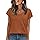 WIHOLL Short Sleeve Sweater for Women Trendy Womens Tops 2025 Summer V Neck T Shirts Cap Sleeve Fall Fashion Travel Outfits Vacation Clothes Ladies Tops Dressy Casual Lightweight Sweaters Caramel M