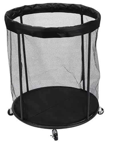 Sac de balle en maille robuste noir pour entraînement de football et basket-ball