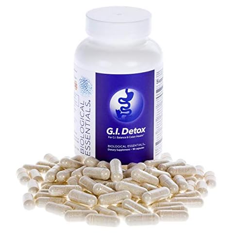 Biological Essentials G.I. Detox - Cleanse Soothe and Replenish Blend (90 Capsules) (Gastrointestinal Detox) Gut Health Supplements Cover