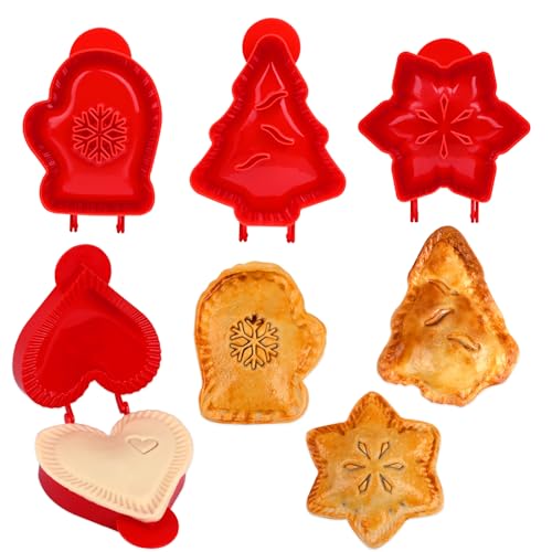 Sakolla SZC-672 4Pcs Mini Hand Pie Molds Christmas Pocket Pie Molds cover
