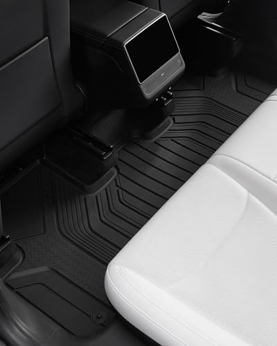 Image of 3W Tesla 2025-2026 New Model Y Juniper Floor Mats and Cargo Liners 10PCS | (Not for Standard) Full Set TPE Floor Liner, Cargo Mats and Seat Back Cover Protector, Car Mats for Tesla Model Y Accessories