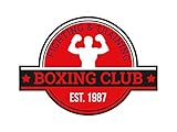 1 x Aufkleber Boxing Sticker Club Fighting & Training Verein Est 1987 Boxer WBC